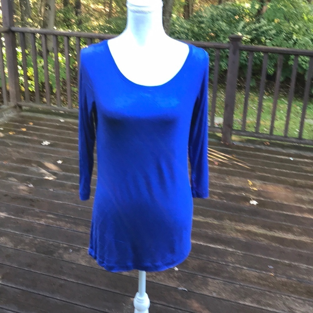CLUB MONACO Size L blue 3/4 sleeve top